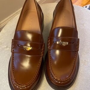Jcrew Women's Coin Loafer in Spazzolato Leather - (Never Worn)